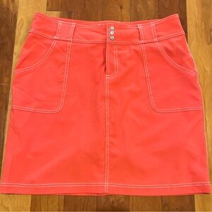 Jofit Coral Golf Skort Womans Sz 10 Athletic Zip Button Spring Summer Pickleball